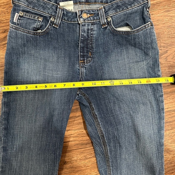 Carhartt Blue Denim Jeans boot cut size 6x32 - Picture 6 of 8
